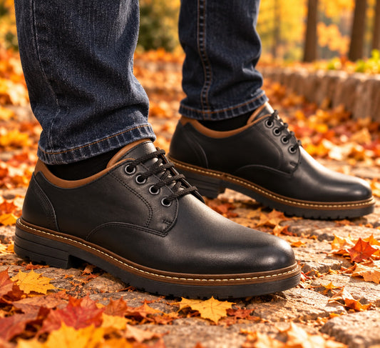 Otter Pantofi barbati piele naturala OT292 01 N negru IB2893-NG