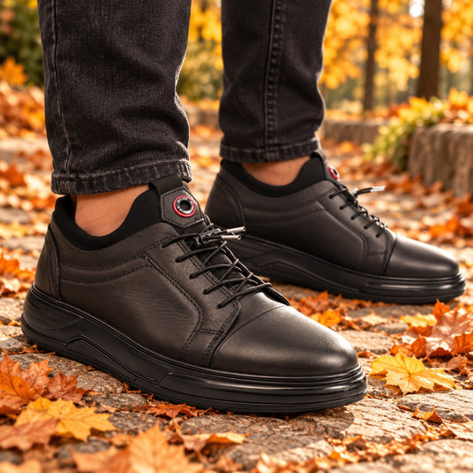 Otter Pantofi barbati piele naturala OT503 01 N negru IB2894-NG