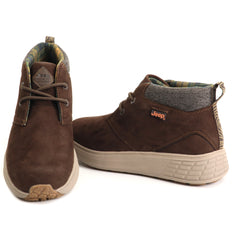 JEEP Ghete barbati piele naturala JM62042A DARK BROWN IB2898-CDB