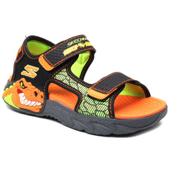 Skechers Sandale copii baieti CREATURE SPLASH 400614L BLACK/ORANGE ICB0075-BKOR