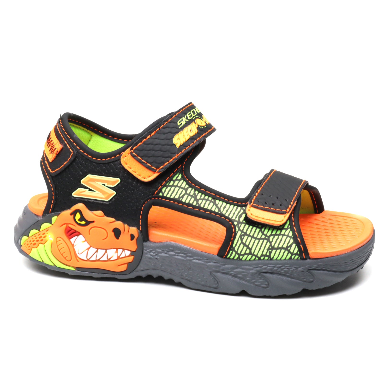 Skechers Sandale copii baieti CREATURE SPLASH 400614L BLACK/ORANGE ICB0075-BKOR