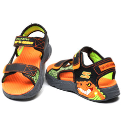 Skechers Sandale copii baieti CREATURE SPLASH 400614L BLACK/ORANGE ICB0075-BKOR