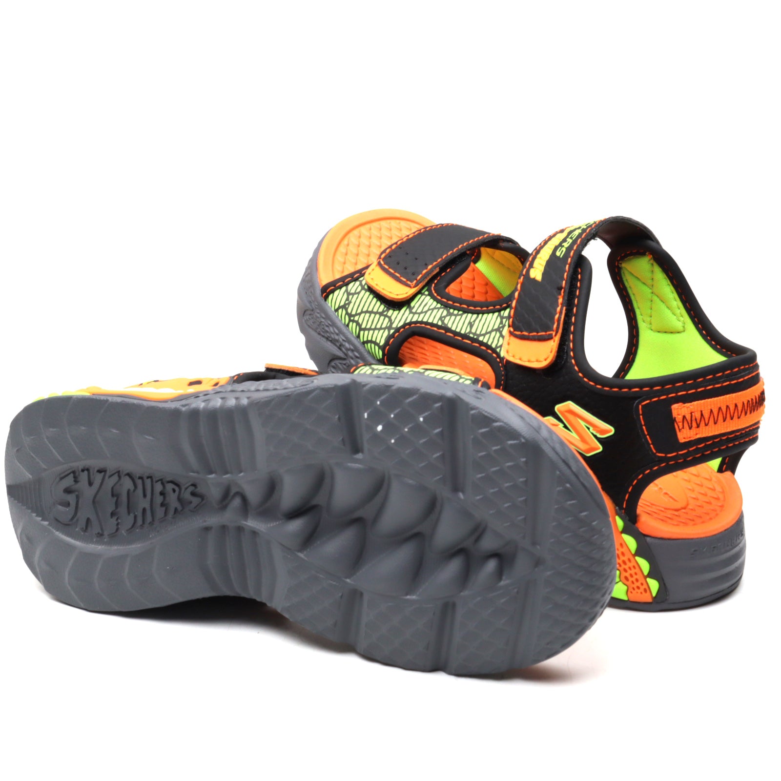 Skechers Sandale copii baieti CREATURE SPLASH 400614L BLACK/ORANGE ICB0075-BKOR