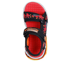 Skechers Sandale copii baieti MEGA SPLASH 4K 402161L BLACK/RED ICB0093-BKRD