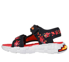 Skechers Sandale copii baieti MEGA SPLASH 4K 402161L BLACK/RED ICB0093-BKRD