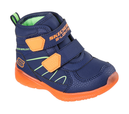Skechers Ghete copii baieti ILLUMI BRIGHTS SPLASH BEAMS 407613N NAVY/ORANGE ICB0110-NVOR