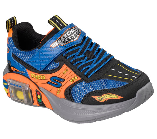 Skechers Pantofi copii baieti sport SKECHERS GARAGE 402150L BLACK/BLUE/ORANGE ICB0112-BBOR