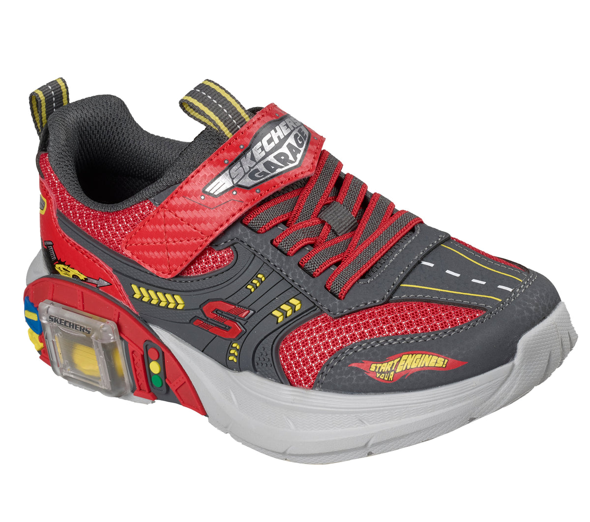 Skechers Pantofi copii baieti sport SKECHERS GARAGE 402150L RED/CHARCOAL ICB0112-RDCC