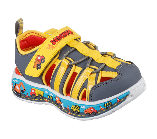 Skechers Sandale copii baieti  PLAY SCENE SPLASH 407041N CHARCOAL/YELLOW ICB0120-CCYL