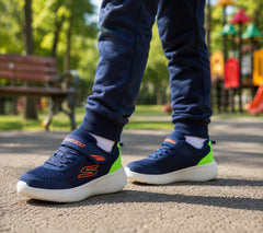 Skechers Pantofi copii baieti sport GO RUN 400 V2 QUANTA STRIDE 405084L NAVY ICB0121-NVY