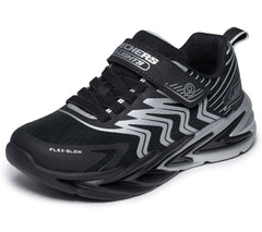 Skechers Pantofi copii baieti sport FLEX GLOW ULTRA PRISM PACER 400141LC BLACK/SILVER ICB0122-BKSL