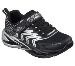 Skechers Pantofi copii baieti sport FLEX GLOW ULTRA PRISM PACER 400141LC BLACK/SILVER ICB0122-BKSL
