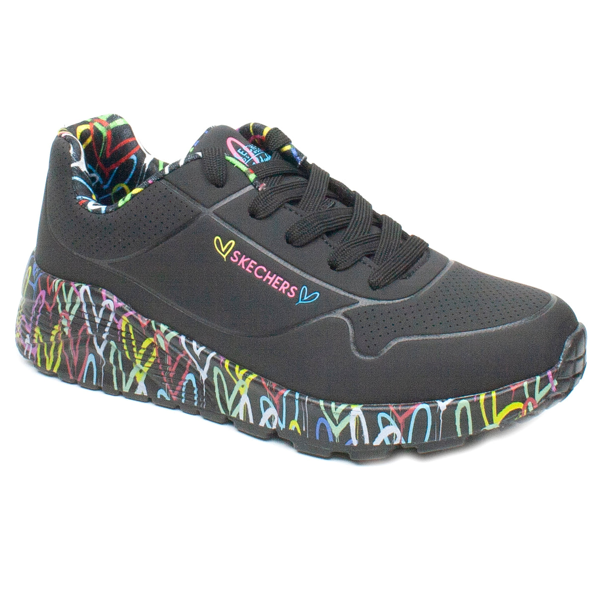 Skechers Pantofi copii fete sport negru ICF0041-NG