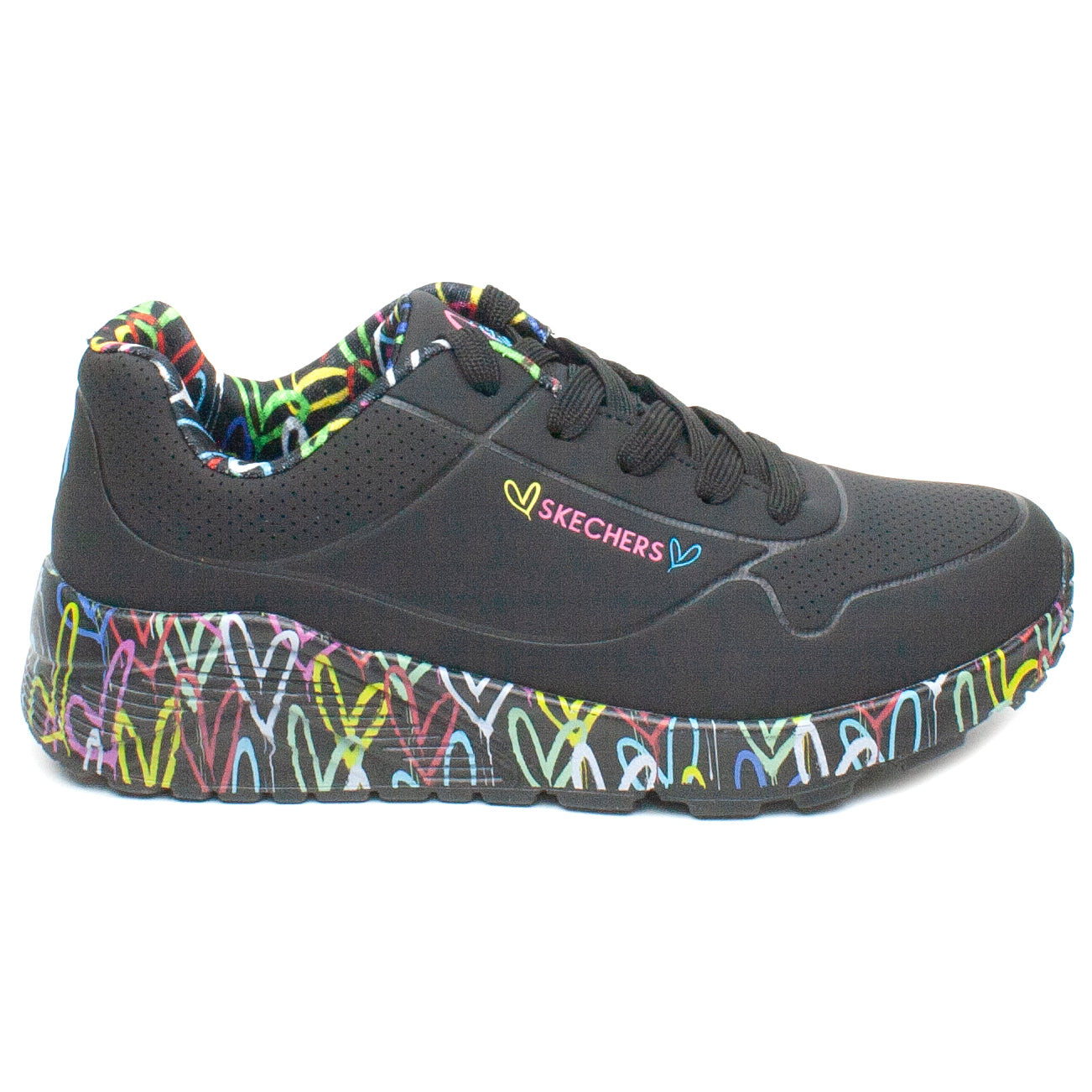 Skechers Pantofi copii fete sport negru ICF0041-NG