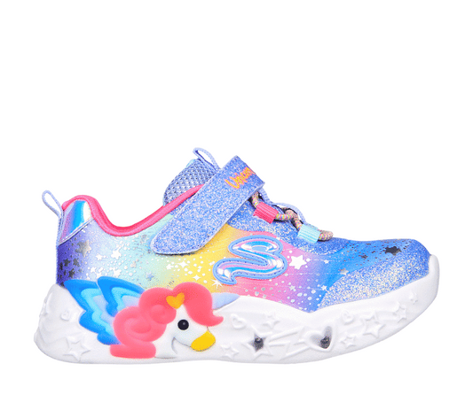 Skechers Pantofi copii sport fete UNICORN CHARMER 302681N BLUE/MUTICOLOR ICF0075-BLMT