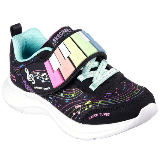 Skechers Pantofi copii fete sport JUMPSTERS 302219L  BLACK/MULTICOLOR ICF0081-BKMT