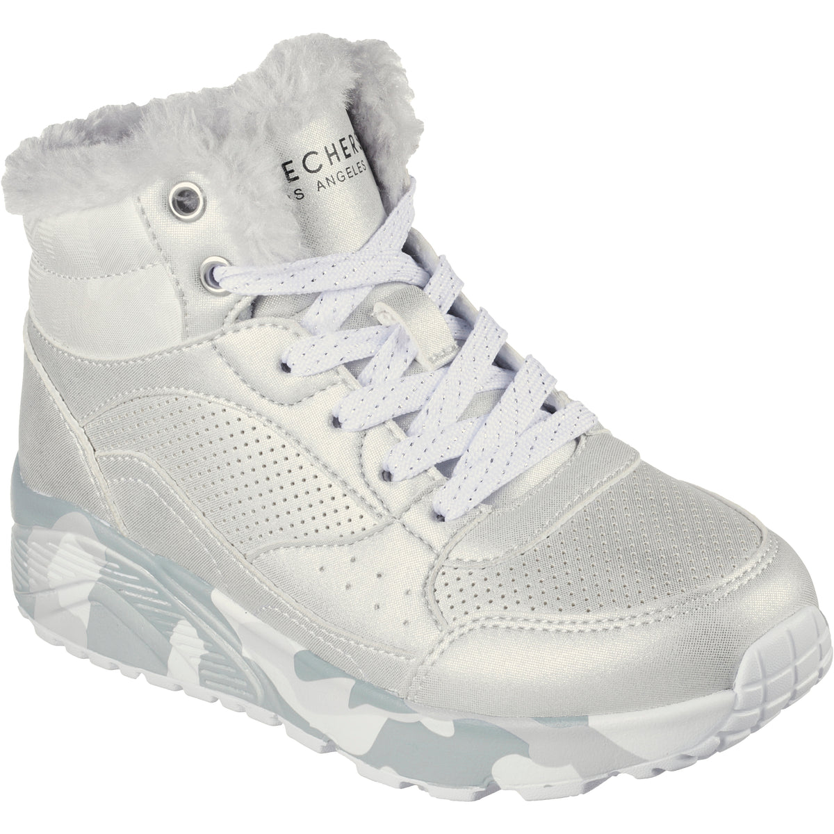 Skechers Ghete copii fete lights 310485L SILVER/GREY ICF0083-SLGY