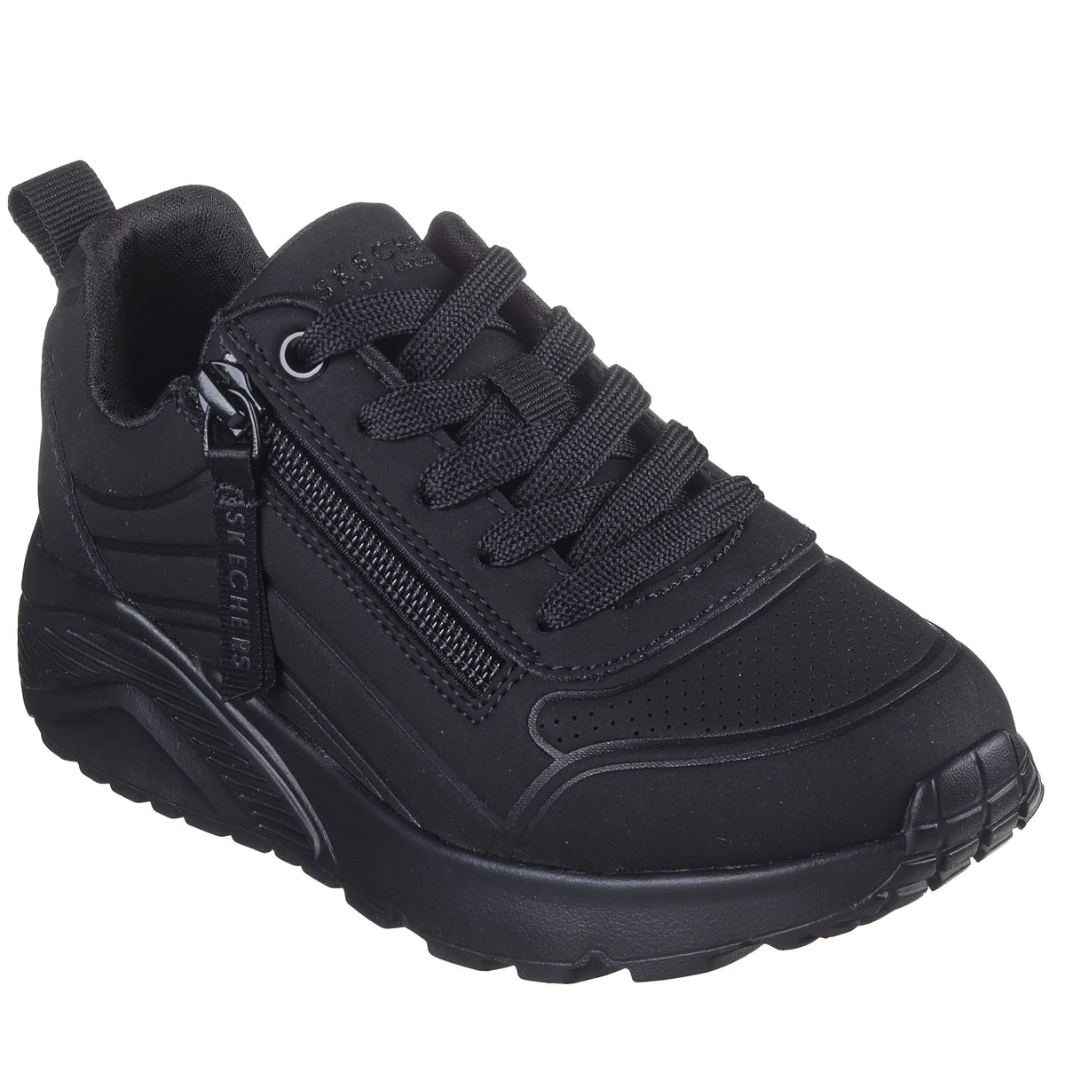 Skechers Pantofi copii sport fete UNO LITE EASY ZIP 310387L BLACK ICF0094-BBK