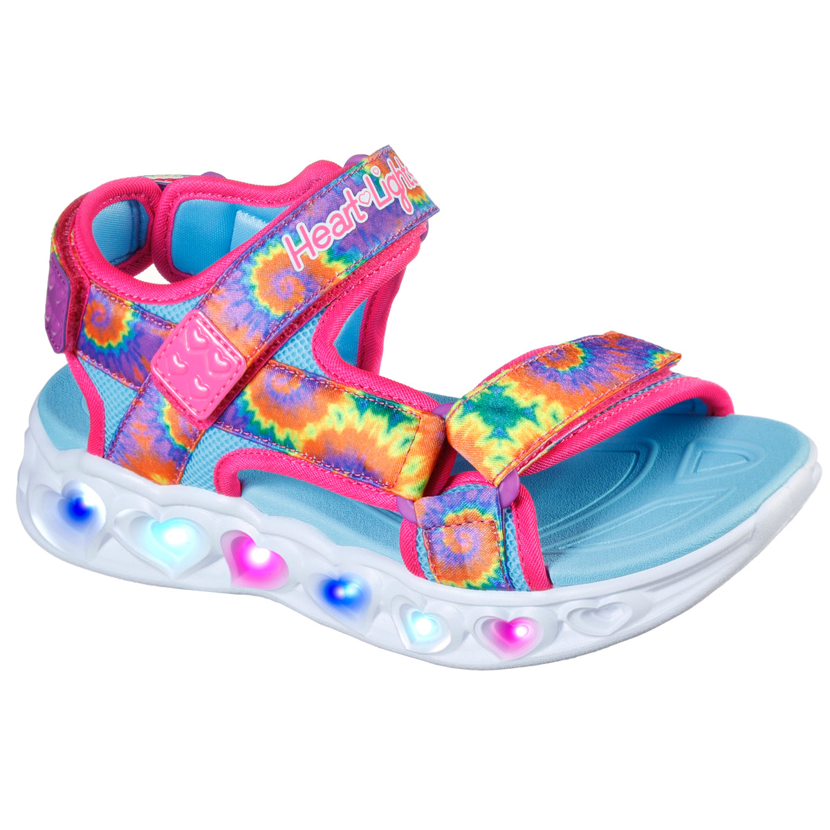 Skechers Sandale copii fete HEART LIGHTS SANDALS COLOR GR 302160N HOT PINK/MULTICOLOR ICF0096-HPMT