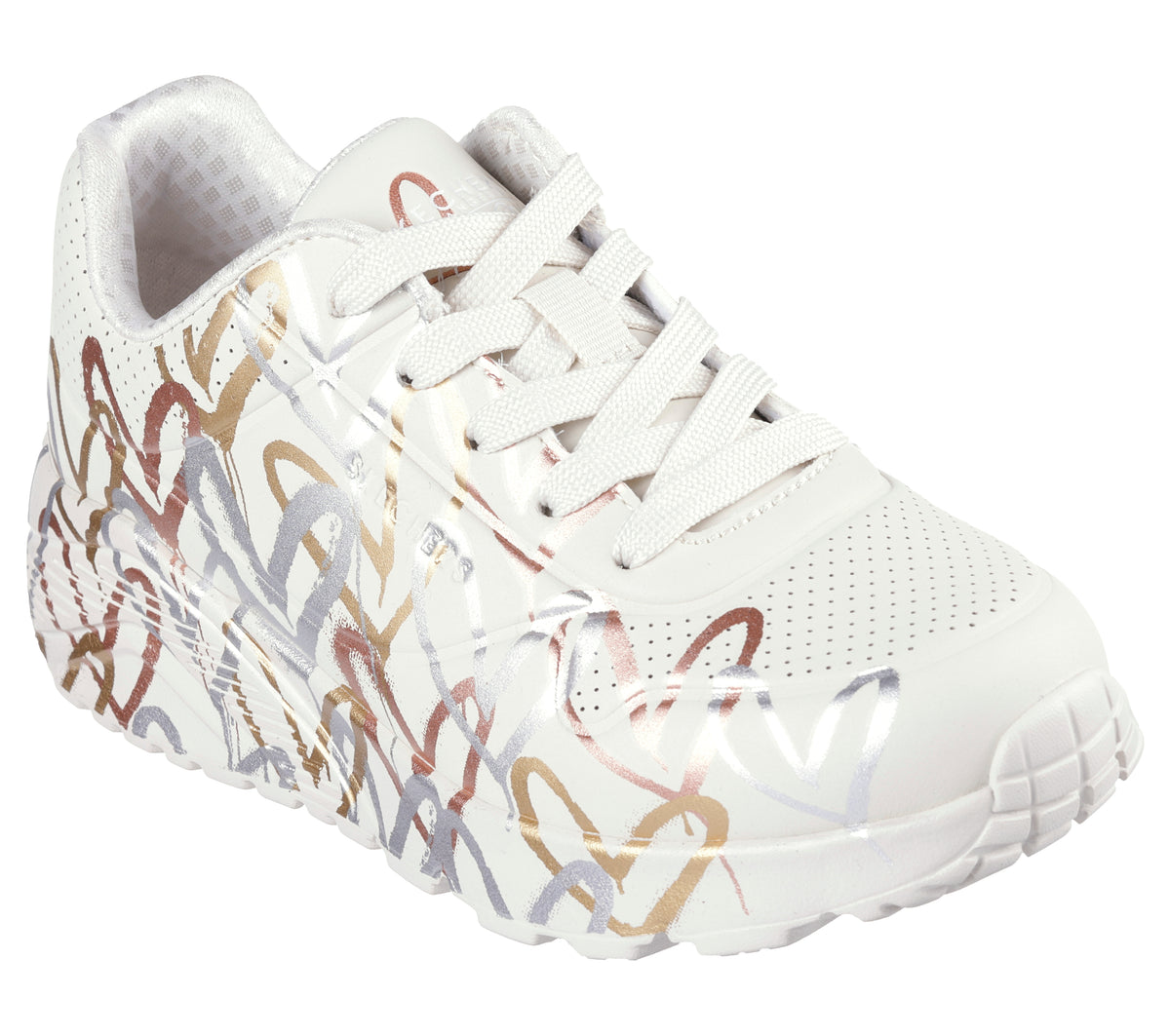 Skechers Pantofi copii fete sport UNO LITE METALLIC 314067L NATURAL/MULTICOLOR ICF0101-NTMT