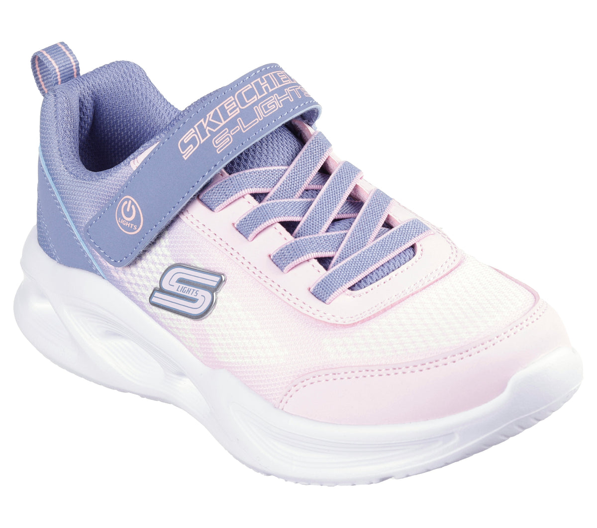 Skechers Pantofi copii fete sport SKECHERS SOLA GLOW 303714L GRAY/LIGHT PINK ICF0103-GYLP