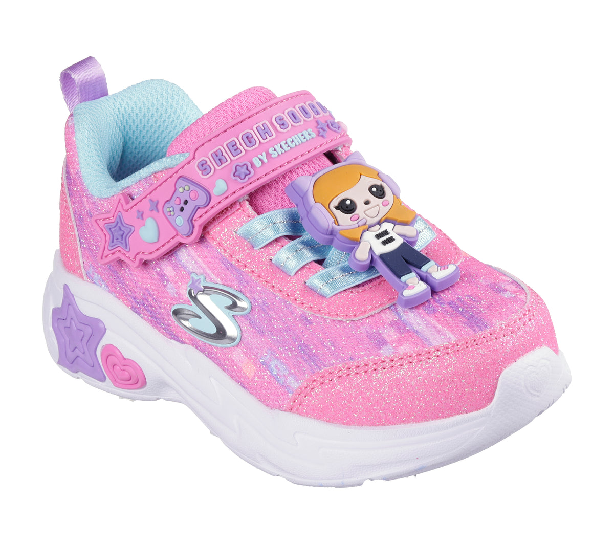 Skechers Pantofi copii fete sport 302214N NAVY/MULTICOLOR PINK/MULTICOLOR ICF0104-PKMT