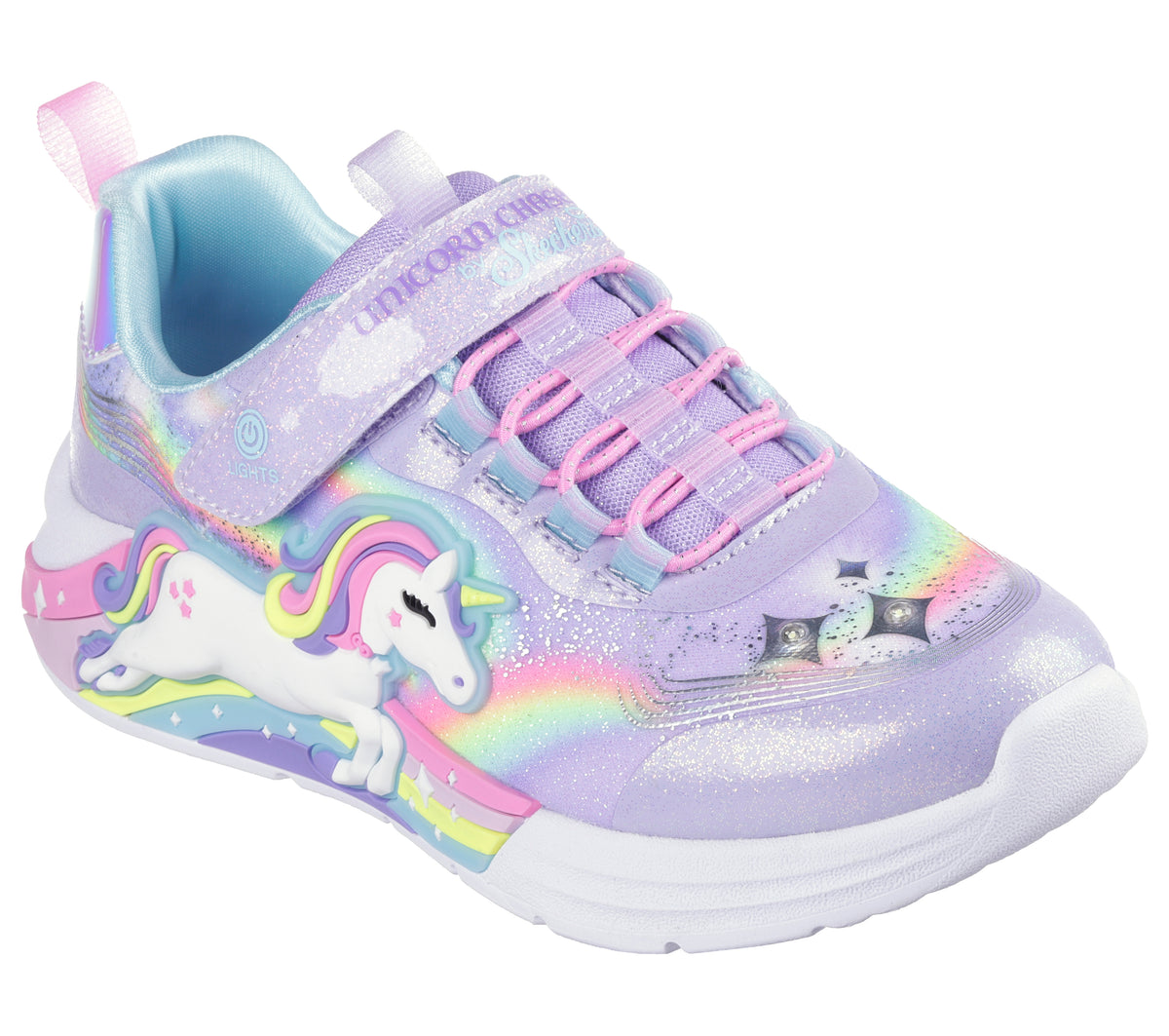 Skechers Pantofi copii fete UNICORN CHASER 302298N LAVENDER/MULTICOLOR ICF0106-LVMT