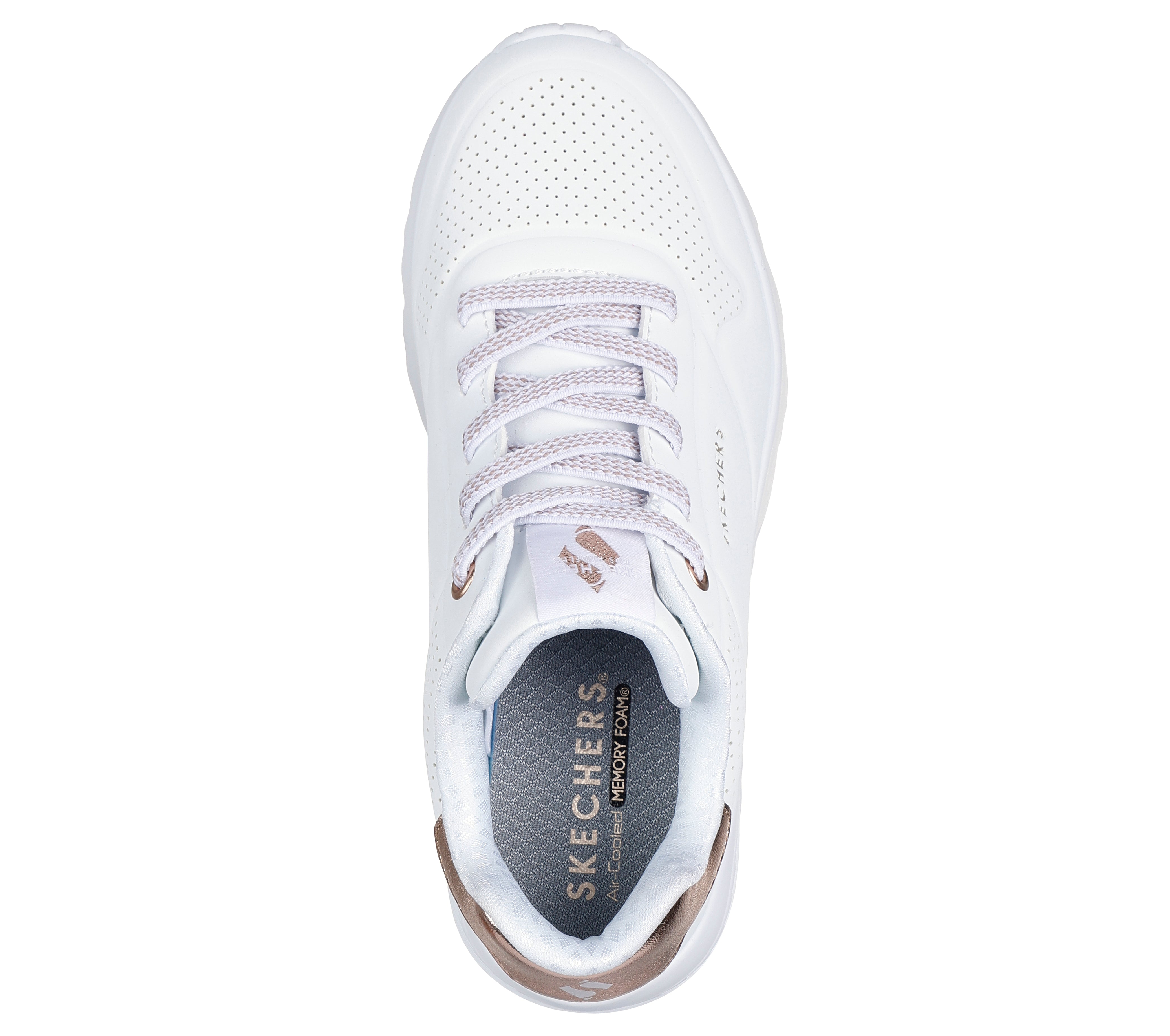 Skechers Pantofi copii fete sport UNO LITE METALLIC MODE 310384L WHITE ICF0108-WHT