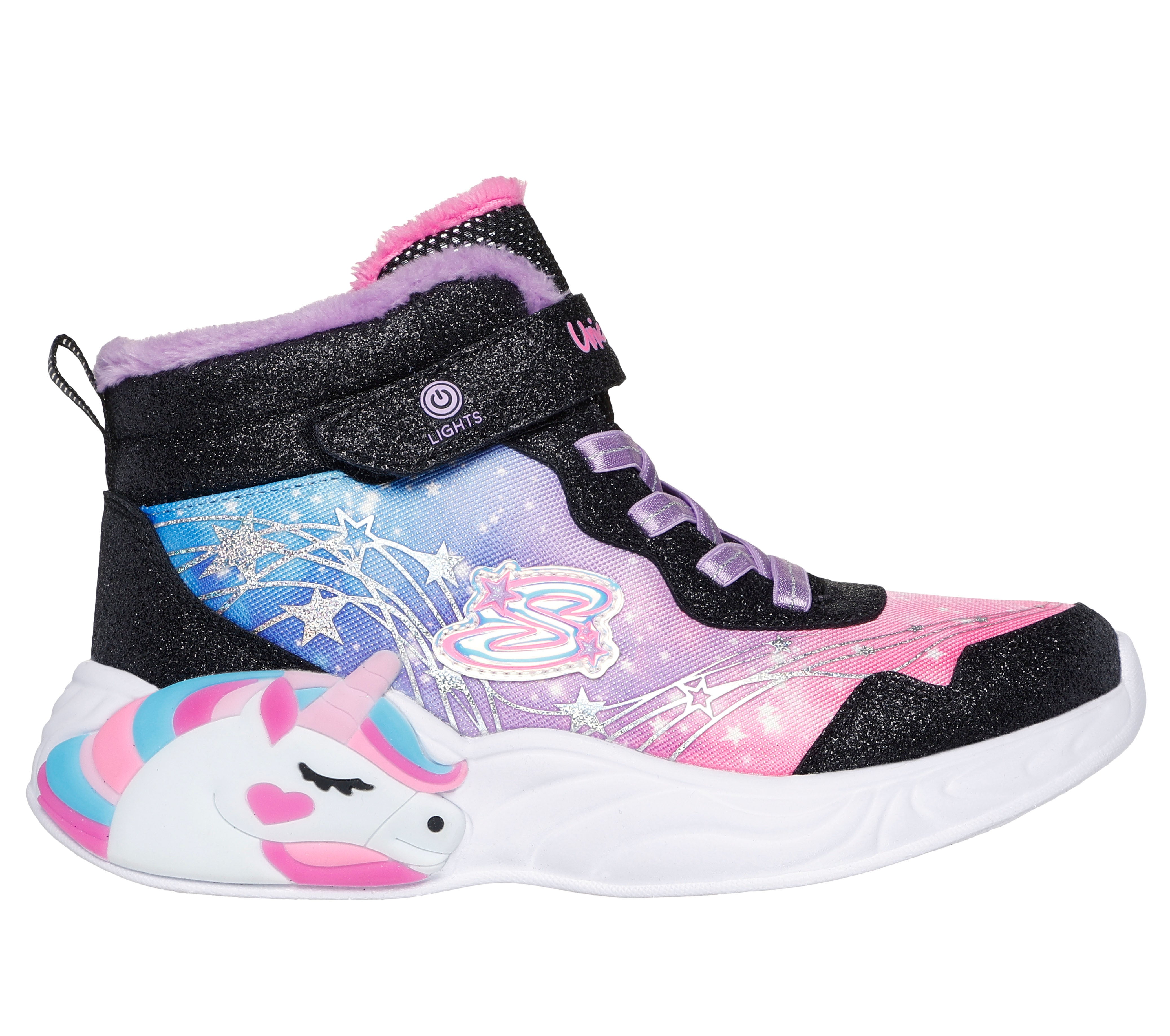 Skechers Ghete copii fete UNICORN DREAMS MAGICAL COVE 303057L BLACK/MULTICOLOR ICF0111-BKMT