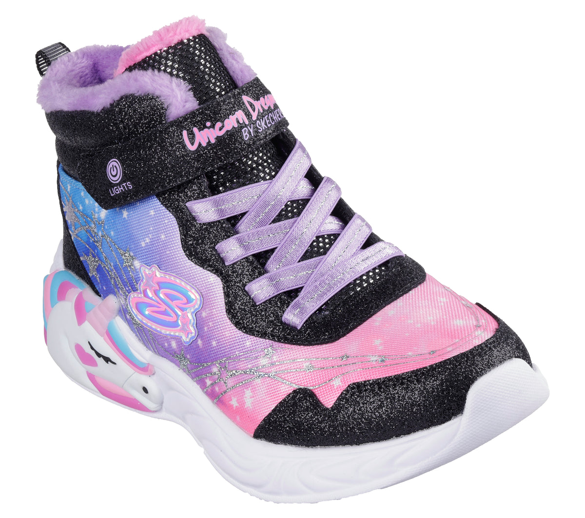 Skechers Ghete copii fete UNICORN DREAMS MAGICAL COVE 303057L BLACK/MULTICOLOR ICF0111-BKMT