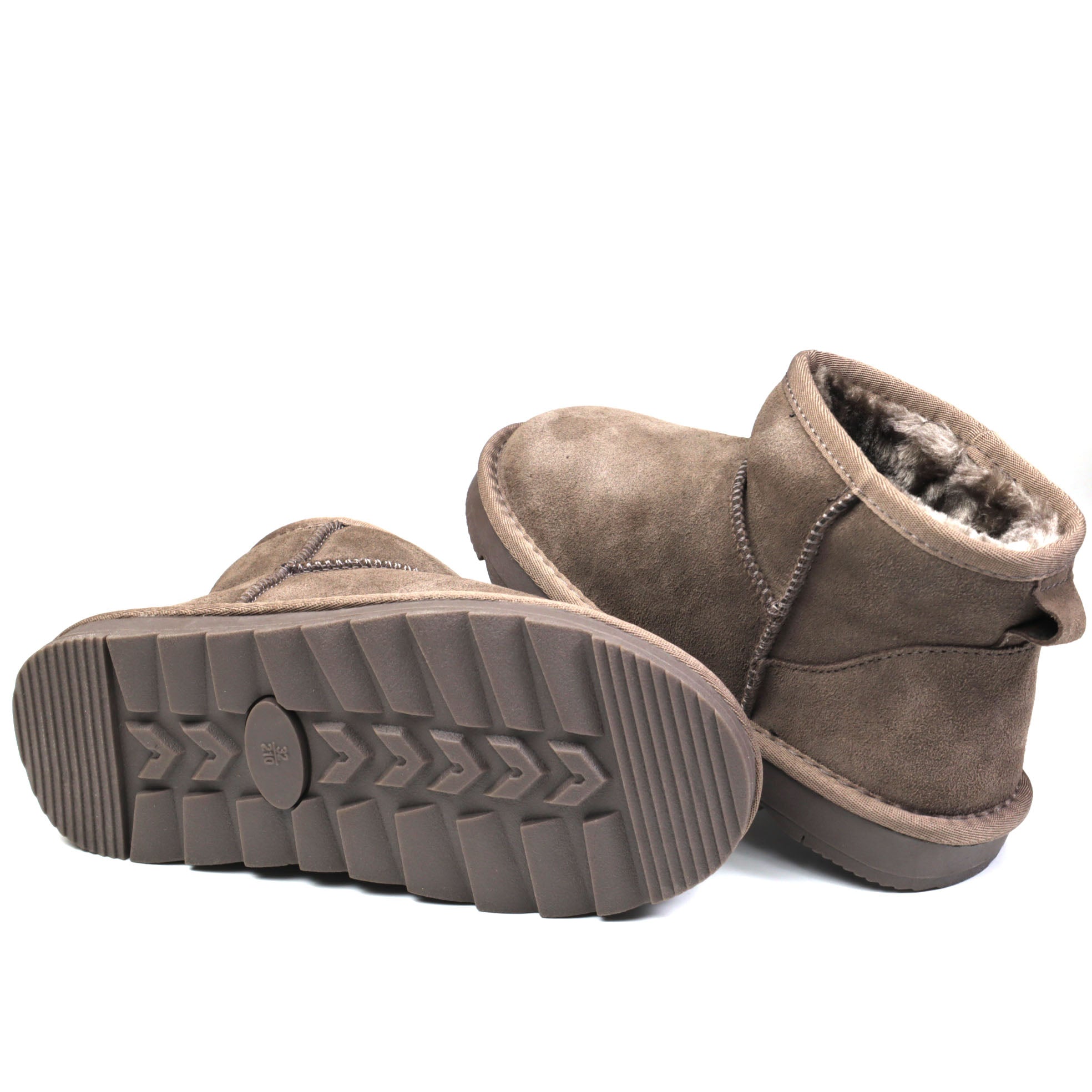 Energy Ghete copii fete stil UGG gri velur ICF0114-GRIV