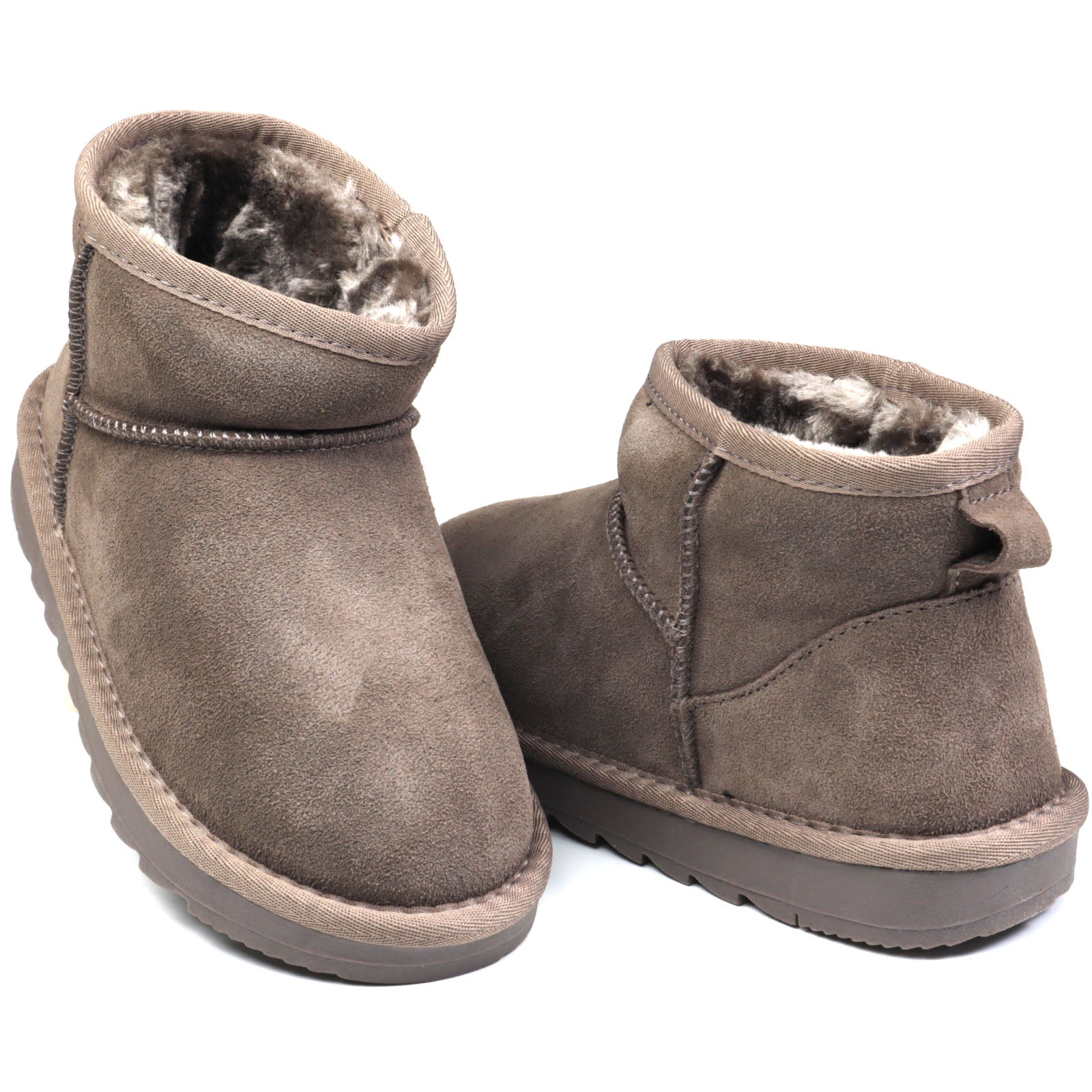 Energy Ghete copii fete stil UGG gri velur ICF0114-GRIV