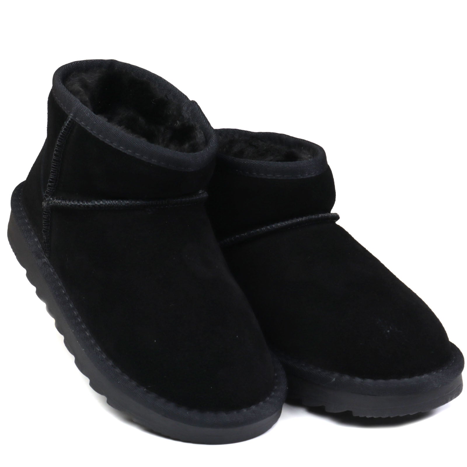 Energy Ghete copii fete stil UGG negru velur ICF0114-NGV