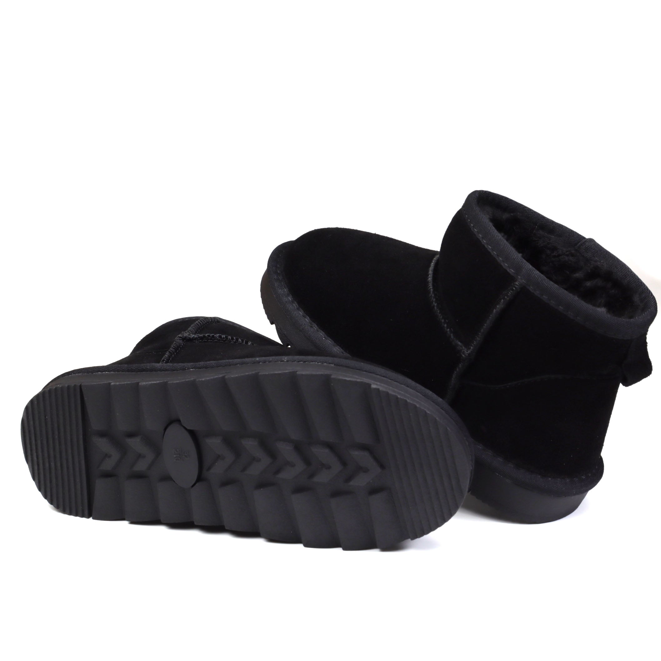 Energy Ghete copii fete stil UGG negru velur ICF0114-NGV