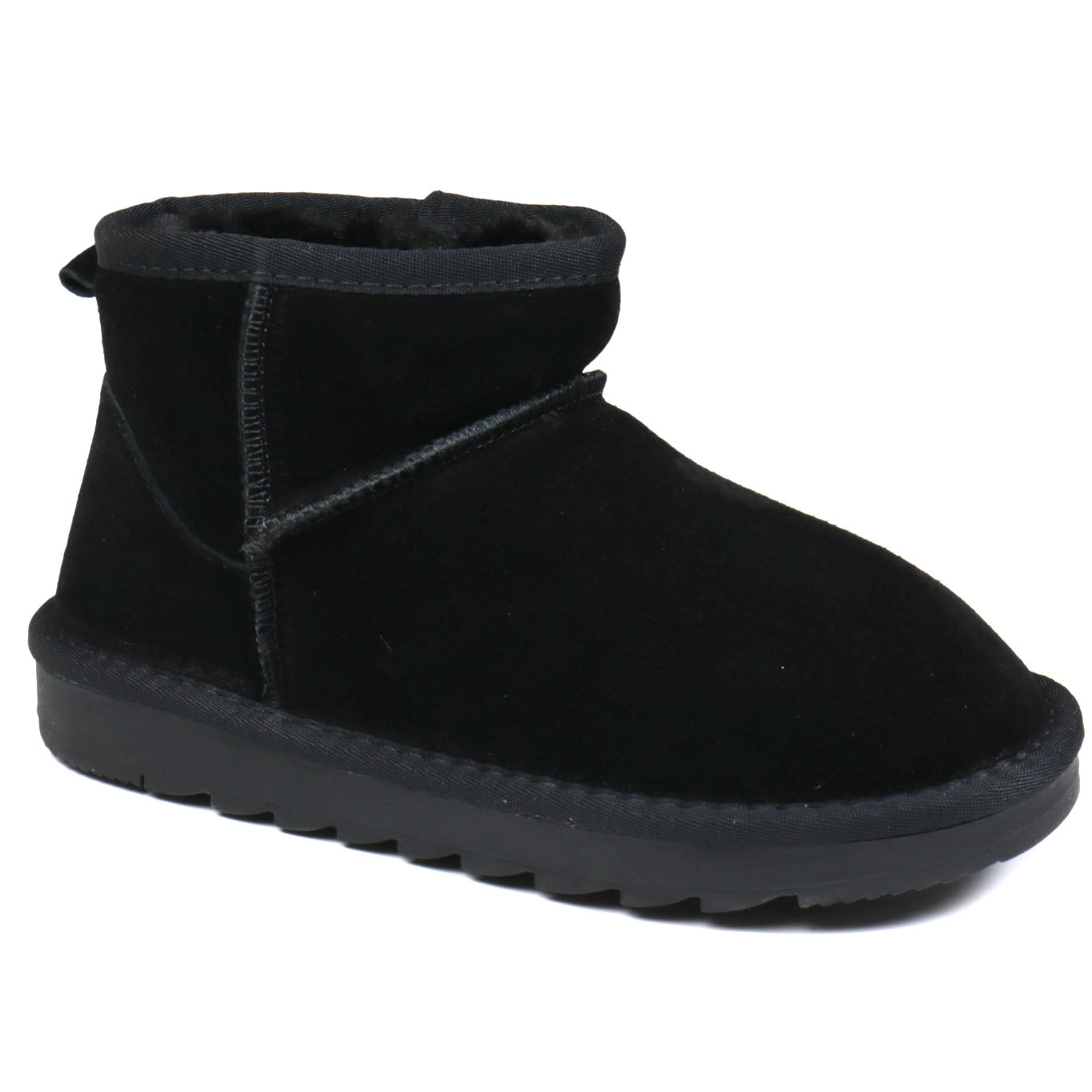 Energy Ghete copii fete stil UGG negru velur ICF0114-NGV