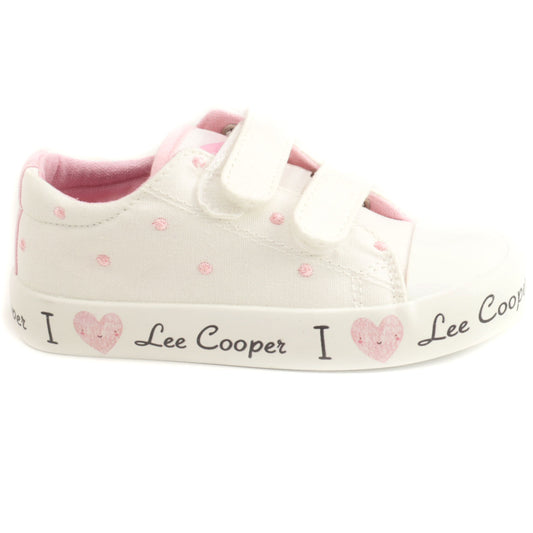 Lee Cooper Pantofi copii fete sport LCW 25 02 3264K WHITE ICF0116-WHT