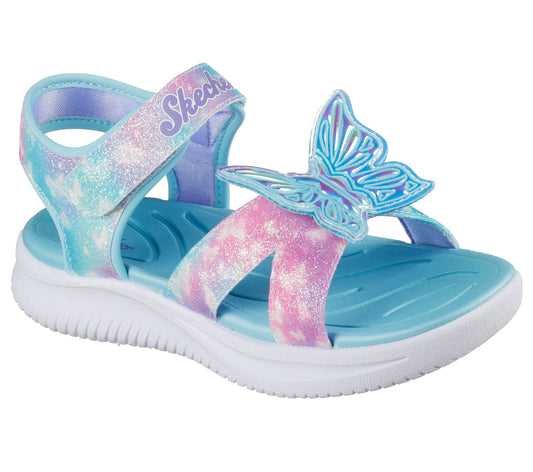 Skechers Sandale copii fete S LIGHTS® JUMPSTERS SANDAL BU 303109L AQUA/MULTICOLOR ICF0119-AQMT