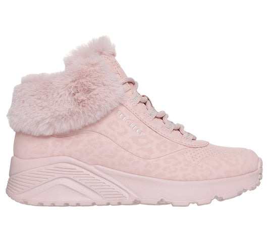 Skechers Ghete copii fete UNO LITE COZY LEOPARD 310362L BLUSH ICF0135-BLSH