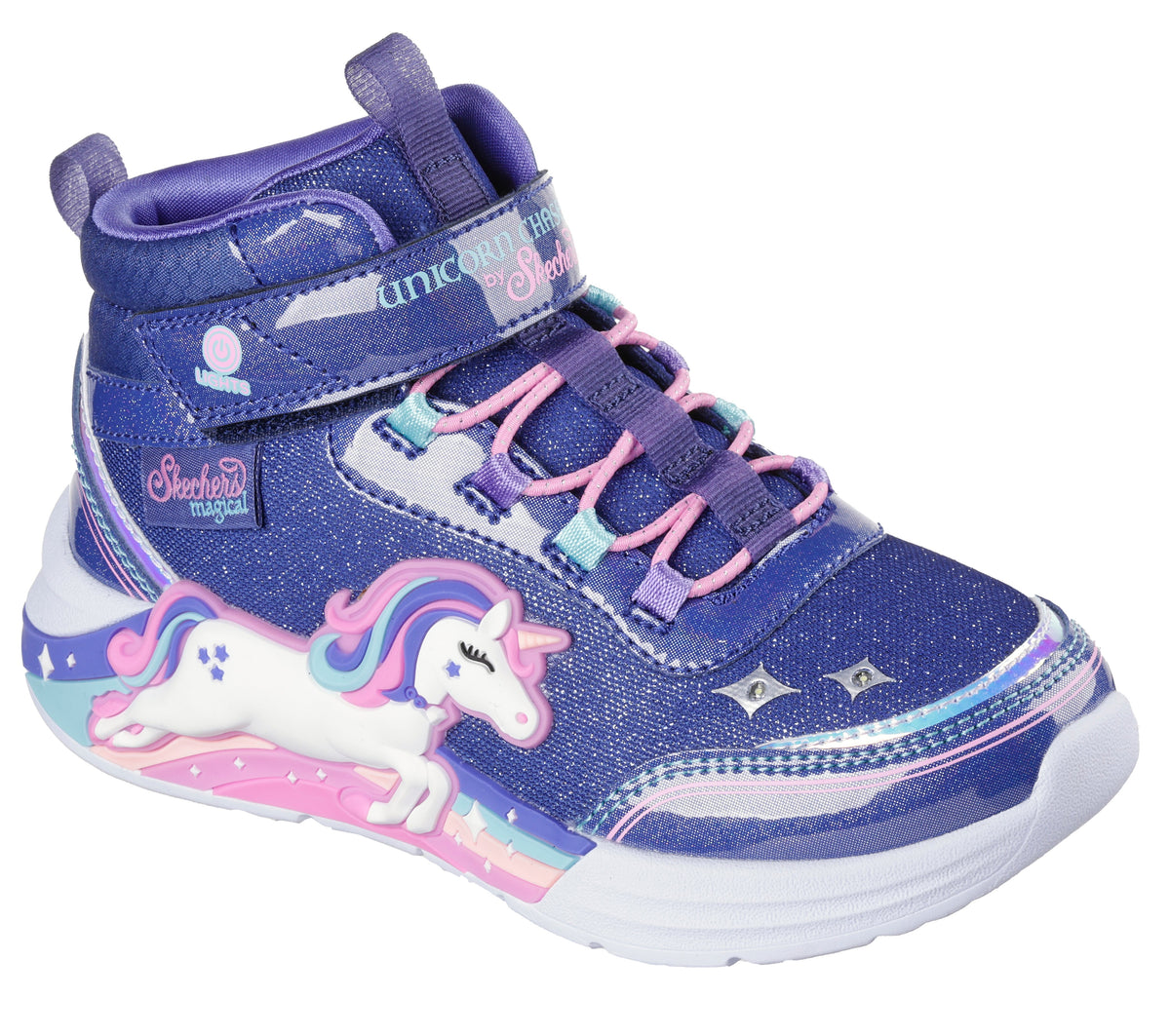 Skechers Ghete copii fete UNICORN CHASER 303302L NAVY/MULTICOLOR NVMT ICF0137-NVMT