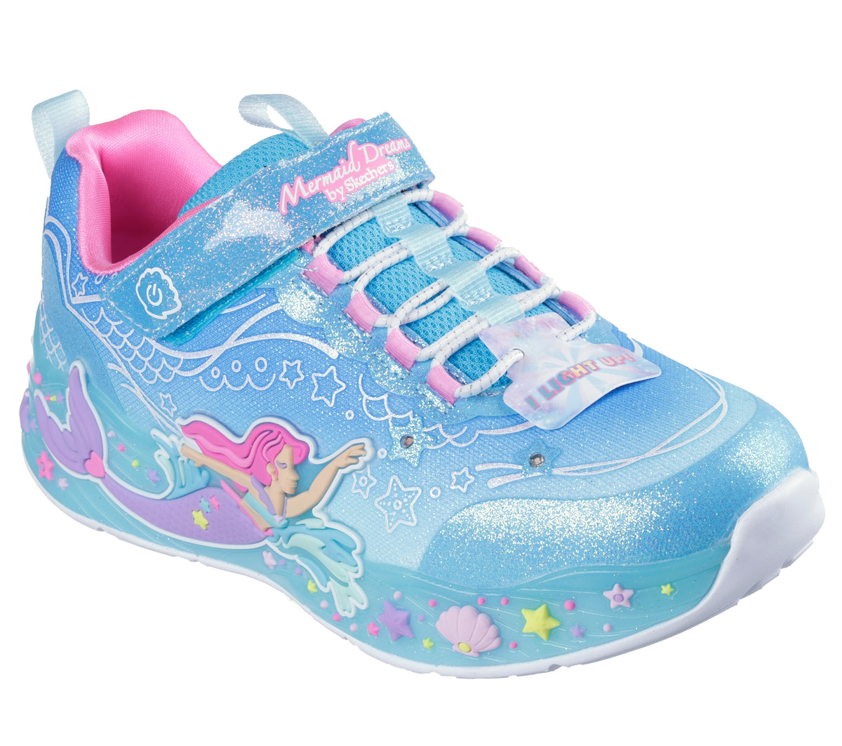 Skechers Pantofi copii fete MERMAID DREAMS 303060L BLUE/MUTICOLOR ICF0144-BLMT