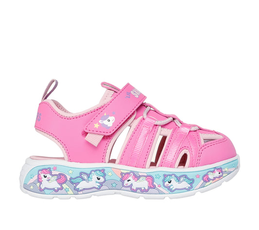 Skechers Sandale copii fete PLAY SCENE SPLASH   CUTE CREW 303162N PINK/LIGHT PINK ICF0149-PKLP