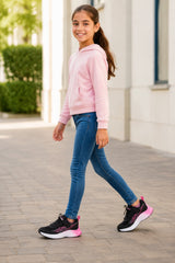 Skechers Pantofi copii fete sport 304210L BLACK/HOT PINK ICF0154-BKHP