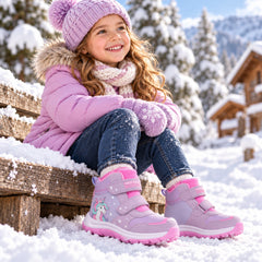 Skechers Ghete copii fete DYNAMIC TRAIL SNUGGLE WALKS 303490L PINK/MULTICOLOR LIGHT ICF0157-PMLT