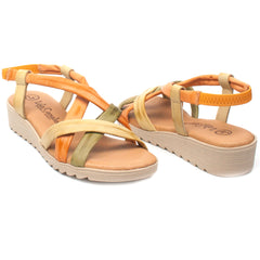 Lola Canales Sandale dama 100 Lola Canales galben ID2108-GLB