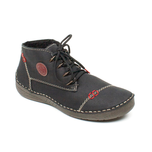 Rieker Ghete dama negru nubuk ID2226-NGN