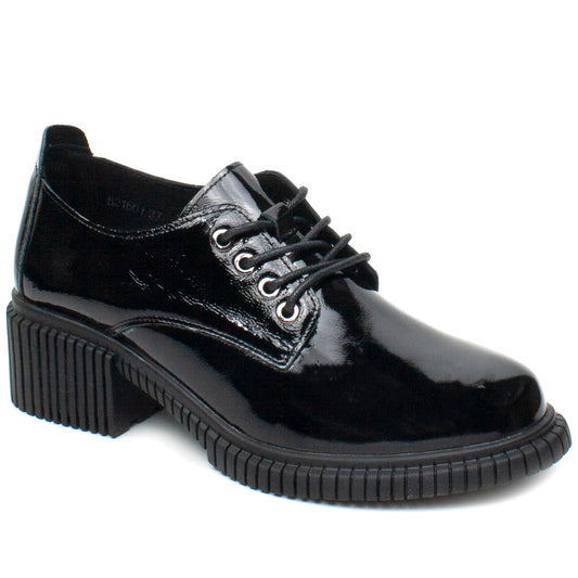 Pass Collection Pantofi dama J8B21601 01 L negru lac ID2283-NGL