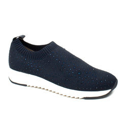 Caprice Pantofi sport dama slip on cu strasuri bleumarin ID2381-BLM