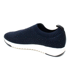 Caprice Pantofi sport dama slip on cu strasuri bleumarin ID2381-BLM