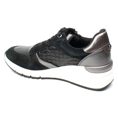 Tamaris Pantofi dama sport fermoar siret alb negru ID2386-NG