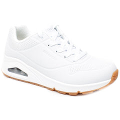 Skechers Pantofi dama sport 73690 alb cu talpa alba alb ID2403-ALB